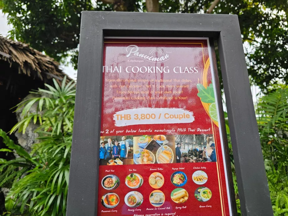 Angebot von Kochkursen