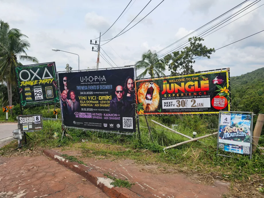 Anzeigen für Partys und Nachtclubs