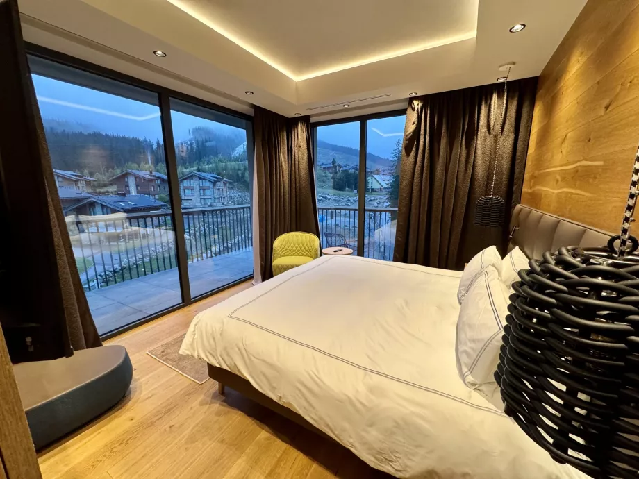 Schlafzimmer mit Panoramablick