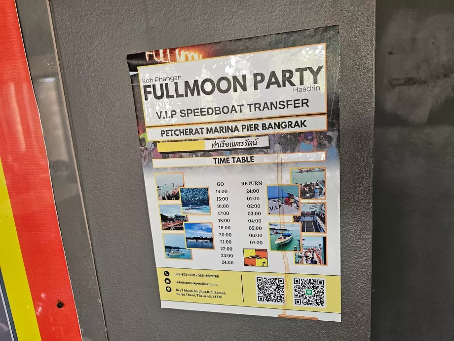 Vollmondparty - Boote aus Koh Samui