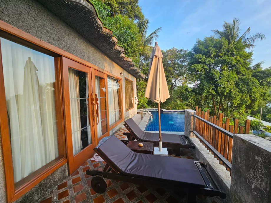 Terrasse in unserer Villa