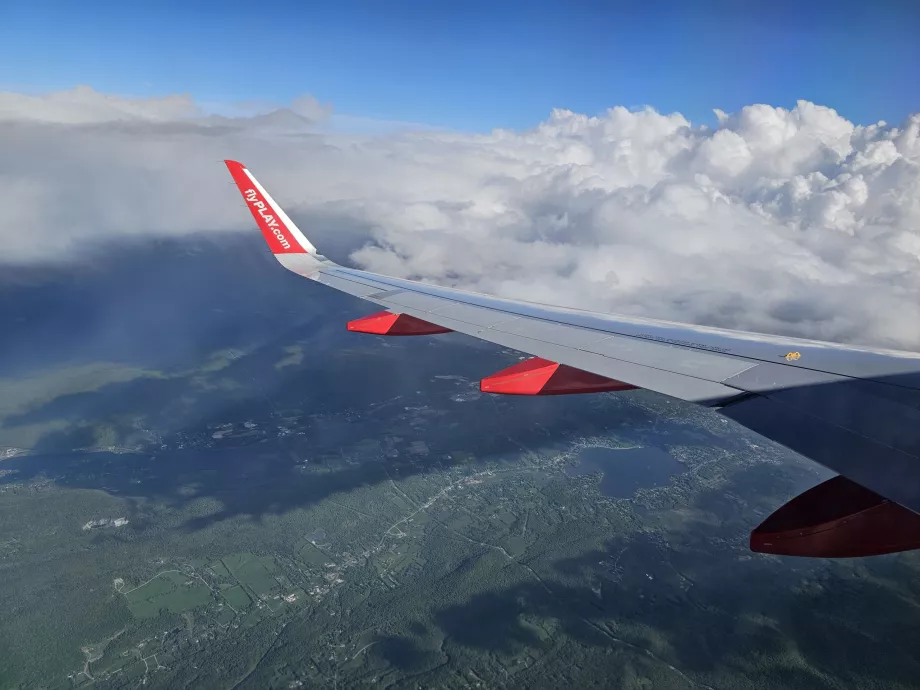 Anflug auf den Flughafen SWF