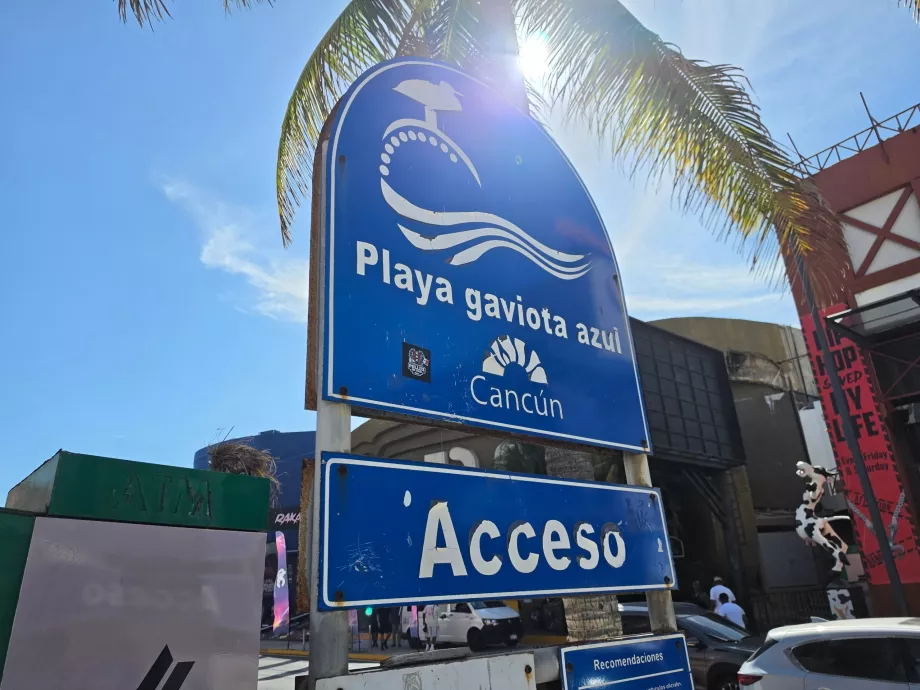 Playa Gaviota Azul, öffentlicher Zugang