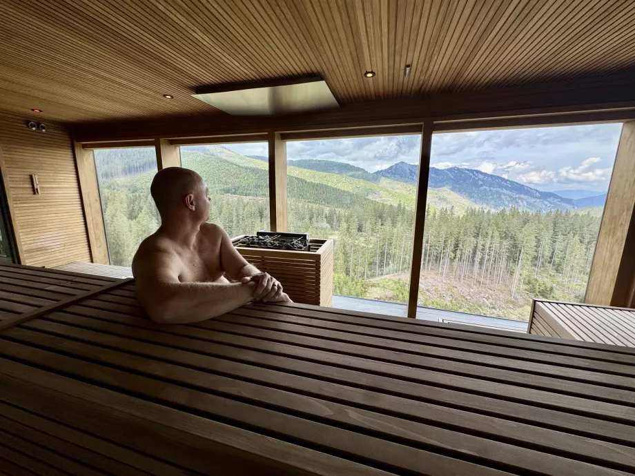 David in der Sauna