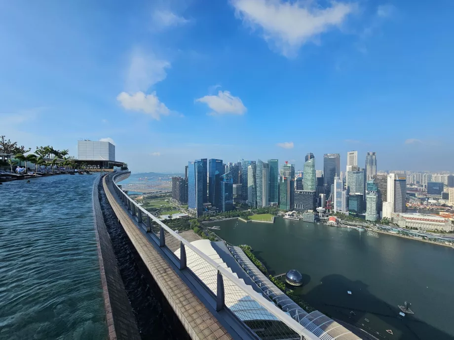 Blick vom Dachpool des Marina Bay Sands