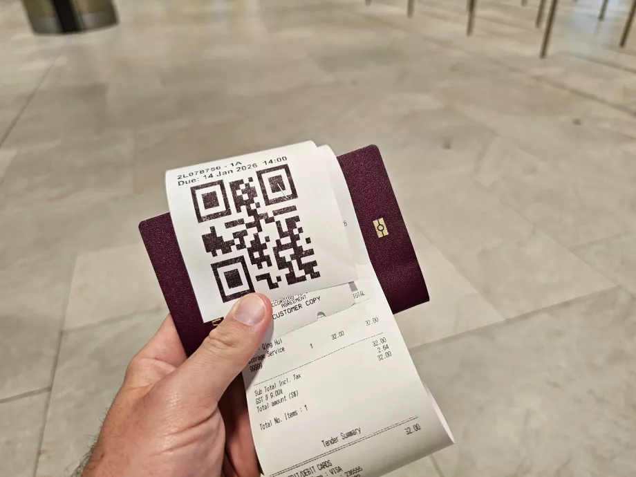 QR-Code für die Abholung des Gepäcks aus dem Gepäckraum