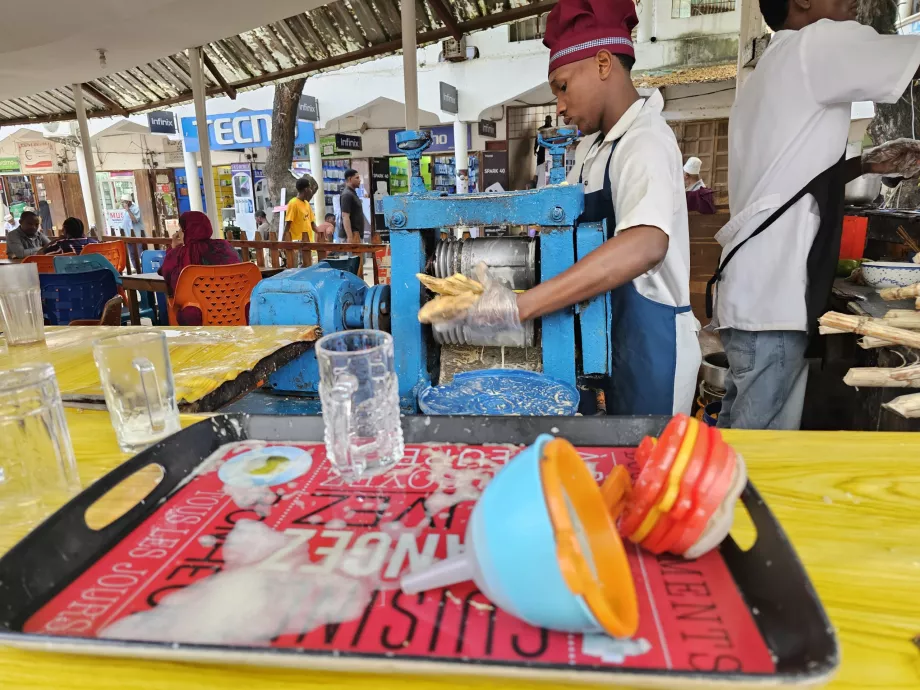 Vorbereitung des Zuckerrohrs