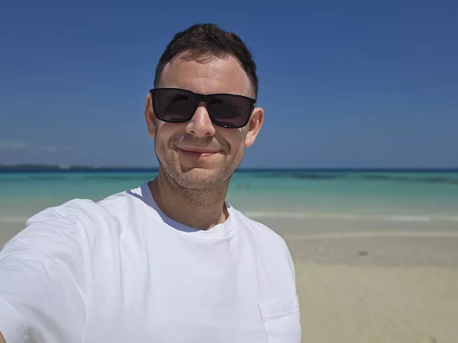 Ich auf der Nakupenda-Sandbank