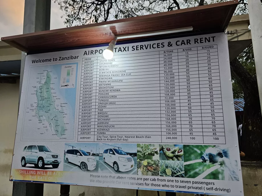 Offizielle Taxipreise im Jahr 2026