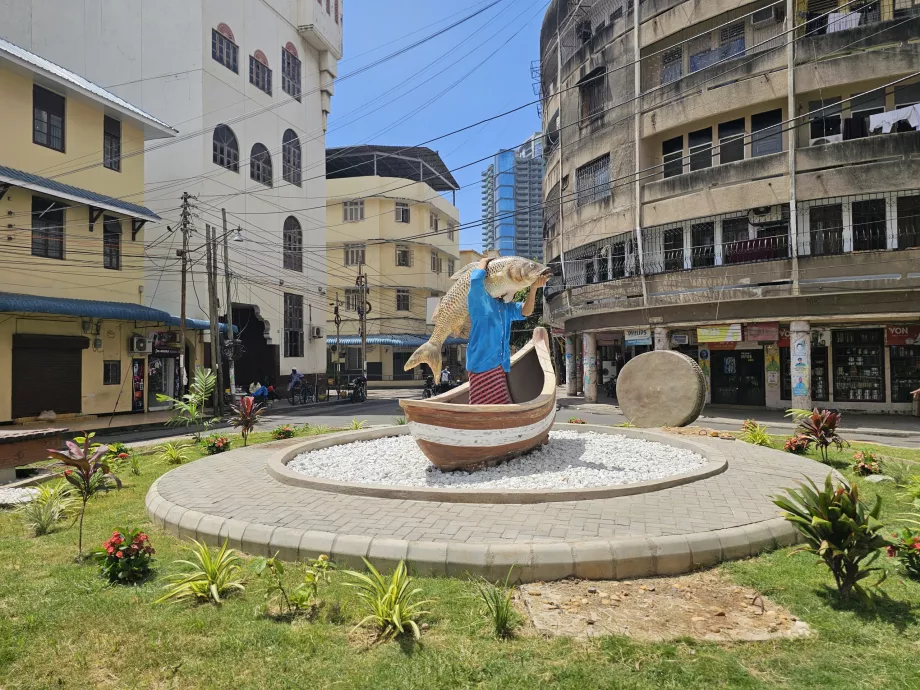 Statue eines Fischers
