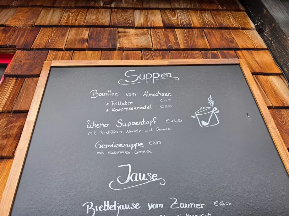 Preise in Restaurants