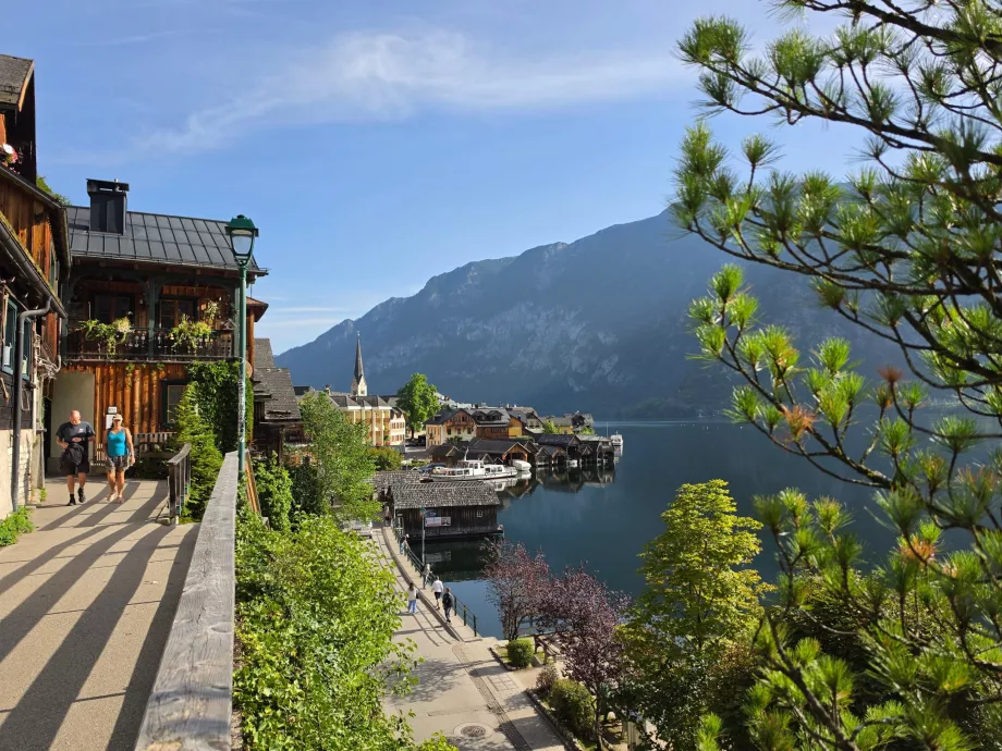 Blick auf Hallstatt von der Hallbergstraße aus