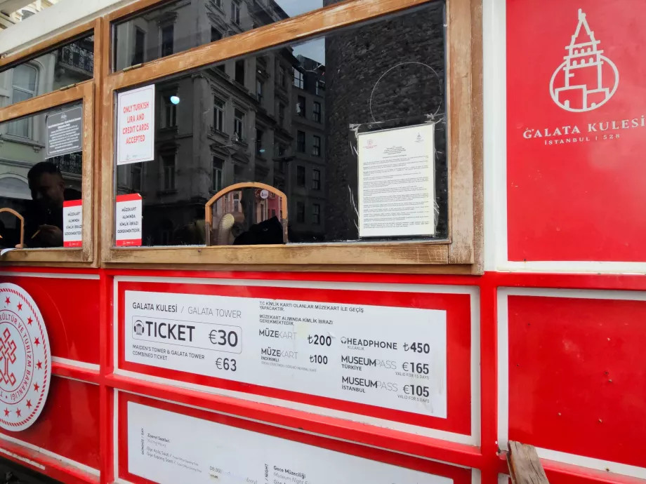 Galata-Turm, Eintrittspreise
