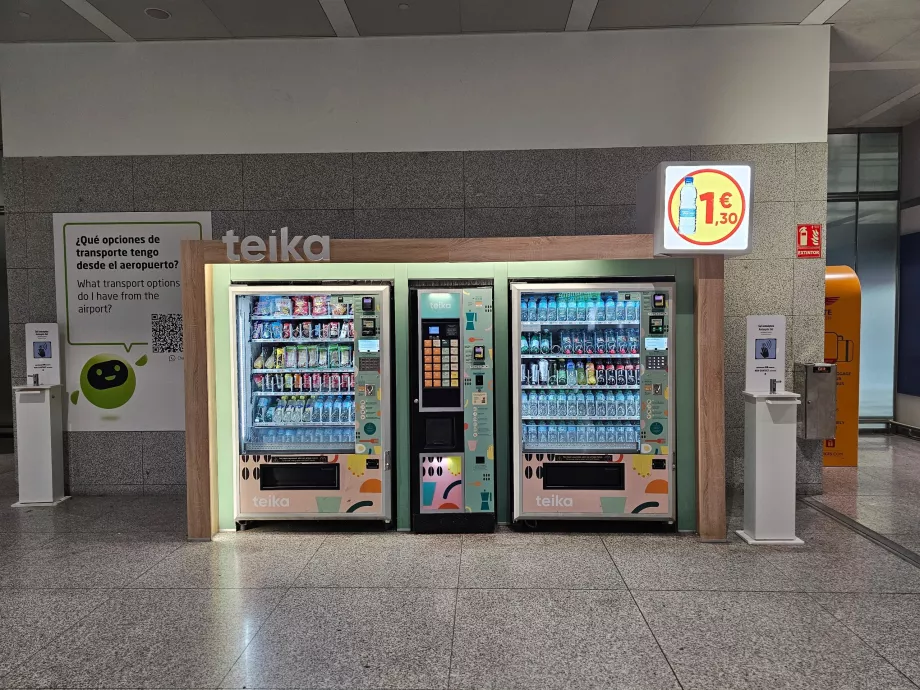 Automaten für Getränke, Sandwiches und Süßigkeiten