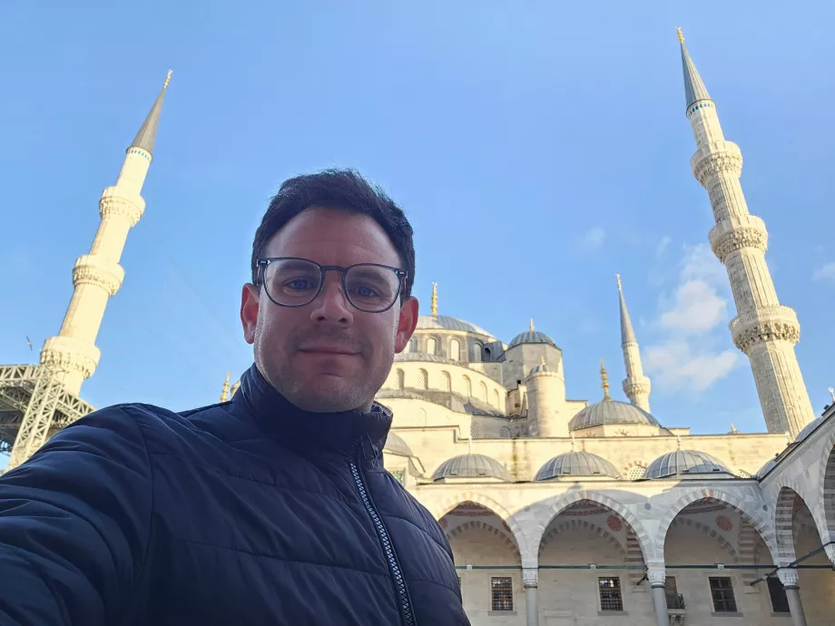 Ich in der Blauen Moschee