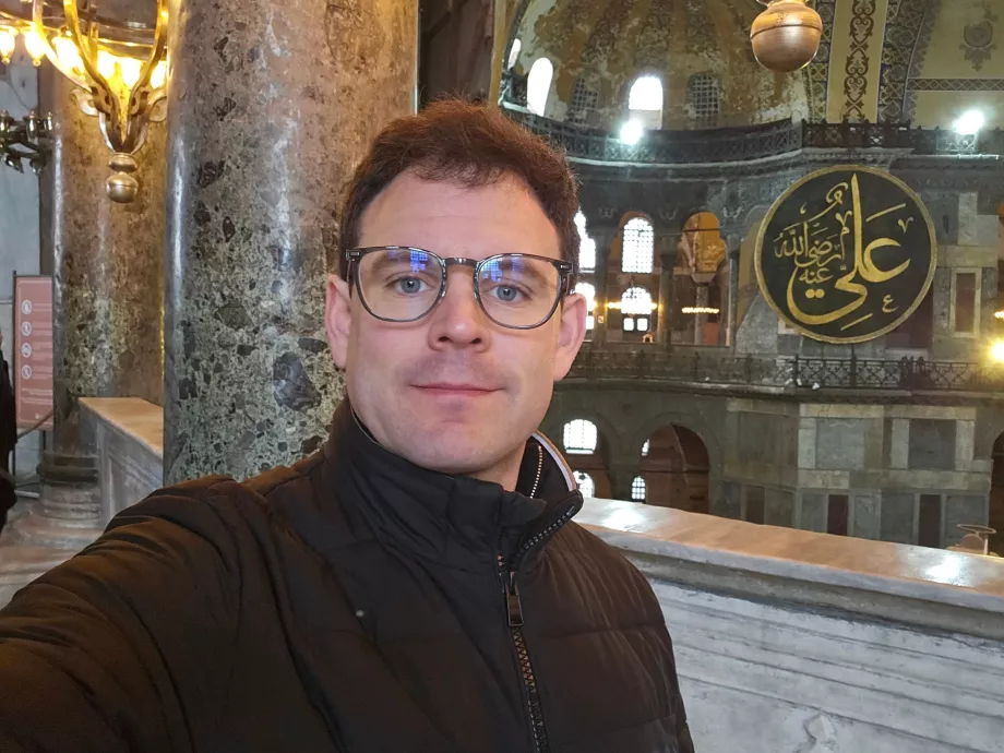 Ich in der Hagia-Sofia-Moschee