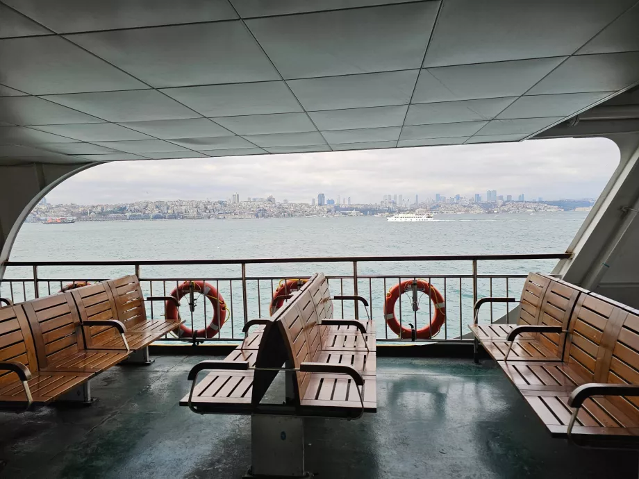 Außendeck auf der Fähre