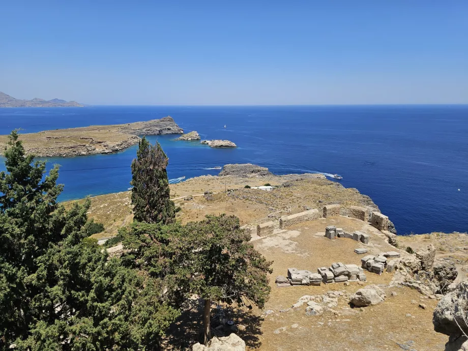 Meerblick von der Akropolis von Lindos
