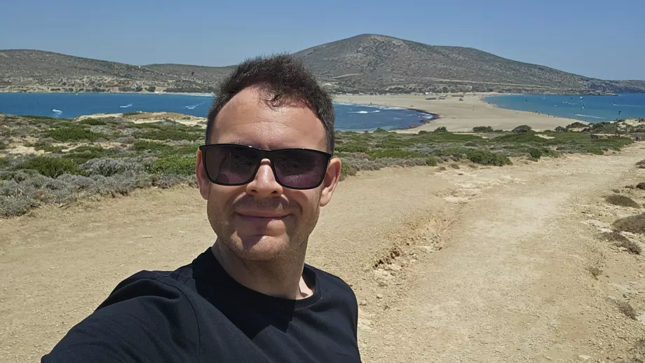 Christoph am Strand von Prasonisi