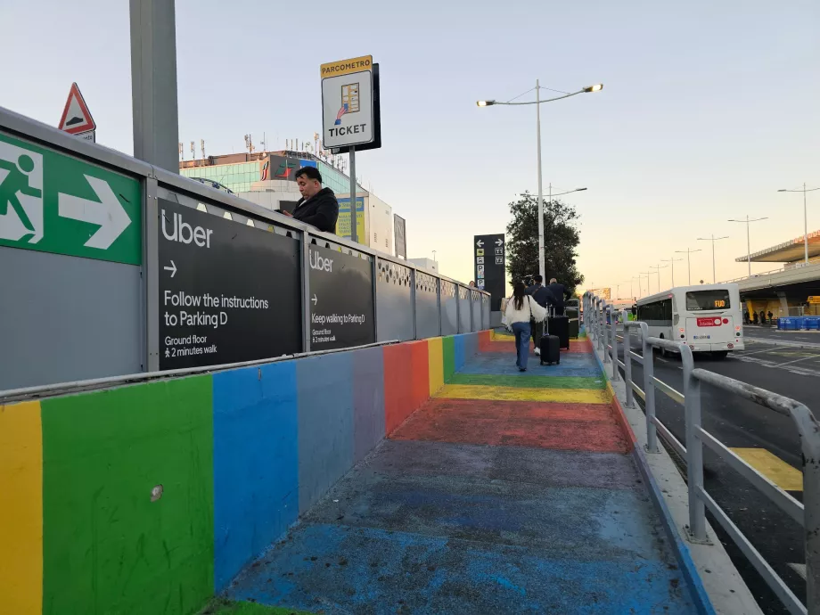 Wegbeschreibung zum Uber-Abholpunkt