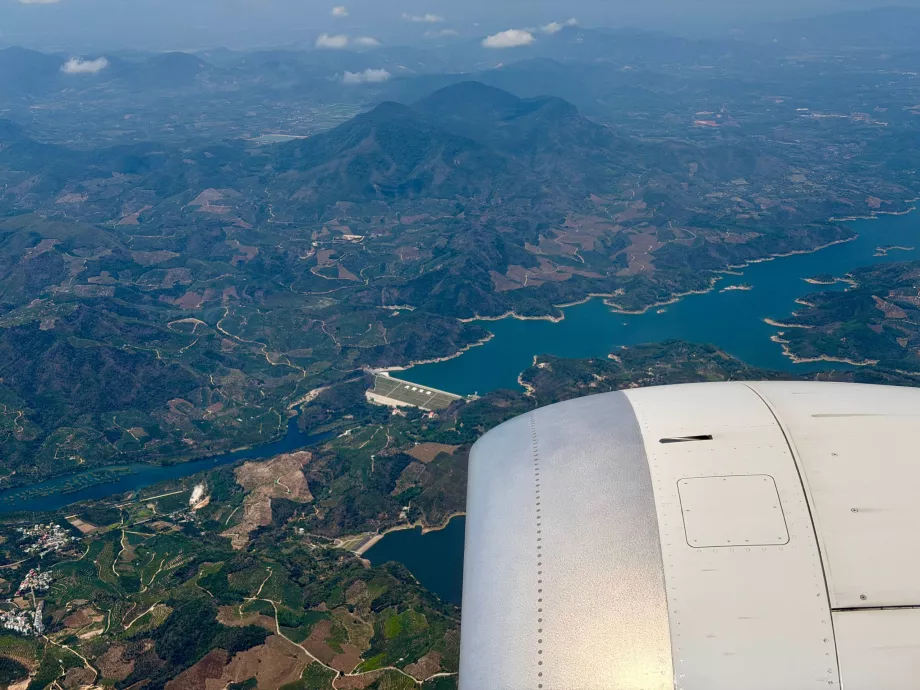 Vor der Landung in Hainan