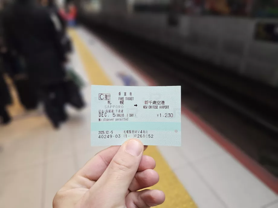 Zugticket Sapporo -> Chitose Flughafen