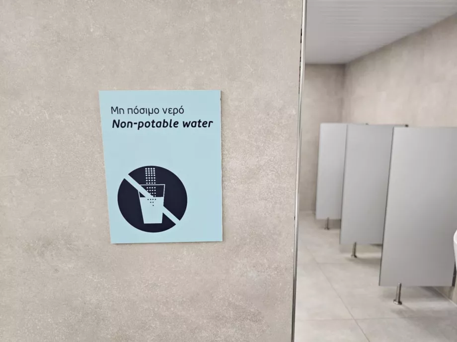 Das Wasser ist nicht trinkbar
