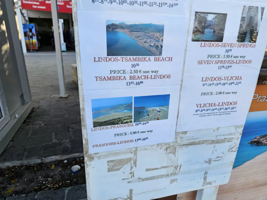 Fahrplan Lindos