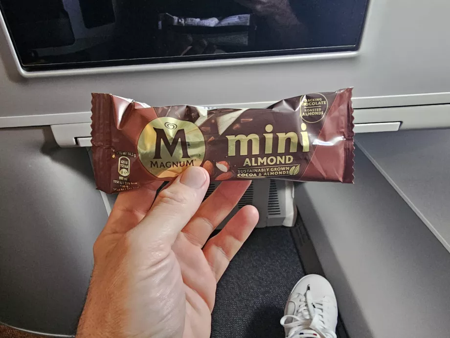 Eiscreme vor der Landung