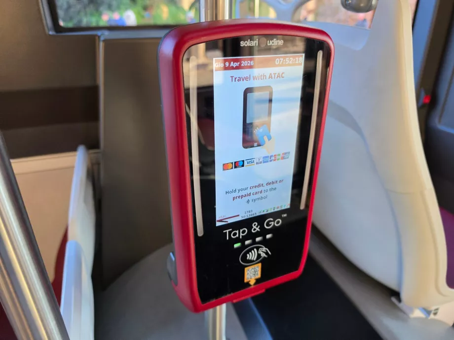 Validator für die kontaktlose Bezahlung von Fahrpreisen