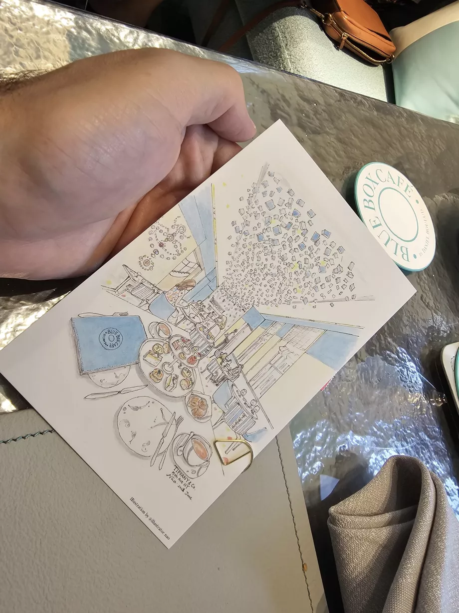 Blaue Box, Postkarte