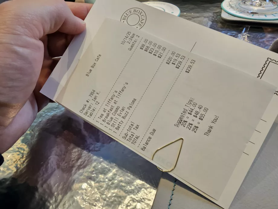 Blue Box, Gesamtrechnung