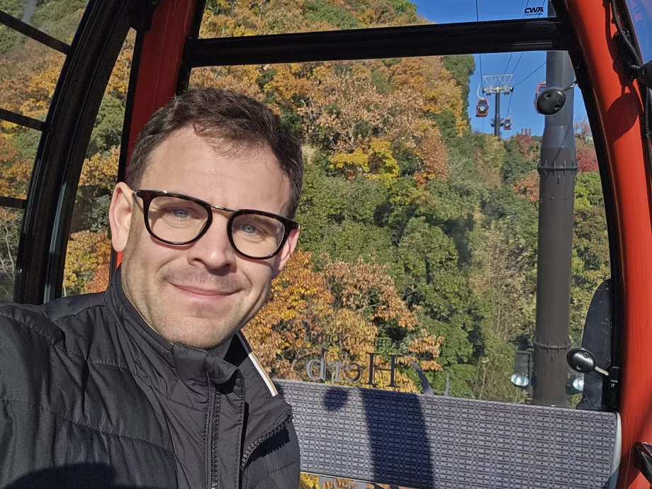 Ich in der Seilbahn nach Nunobiki