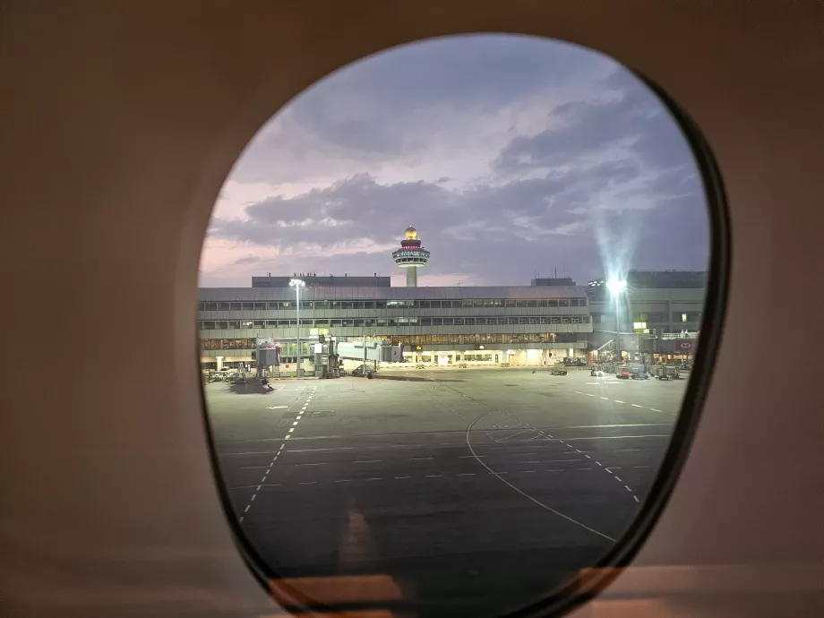 Vor dem Abflug vom Flughafen Singapur