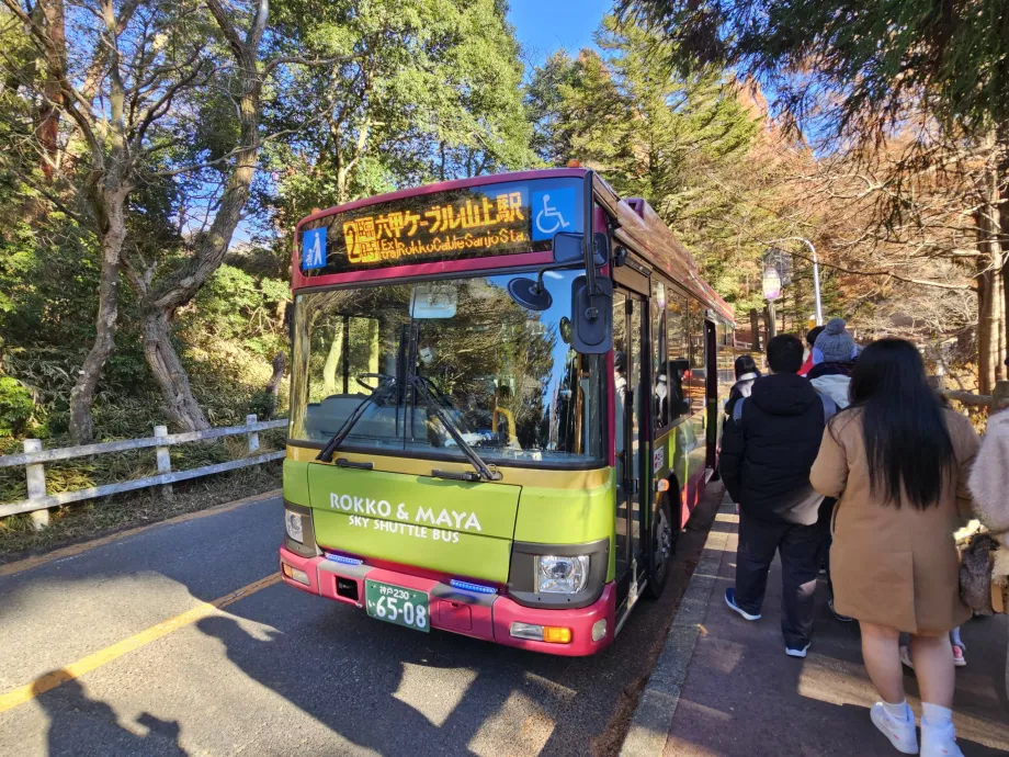 Busse in der Region des Berges Rokko