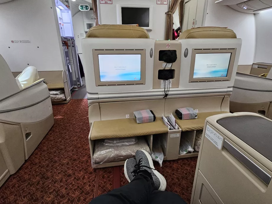 Beinfreiheit, Boeing 787, Sitz 2D