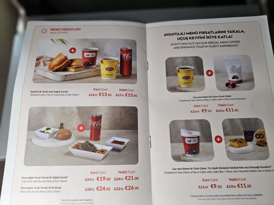 Pegasus Airlines Menü