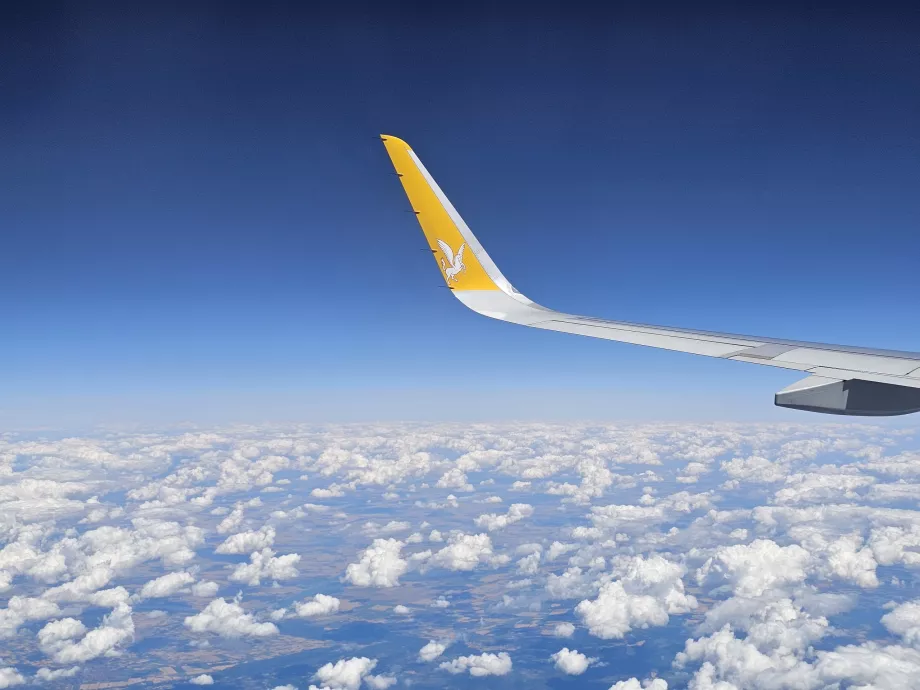 Pegasus Airlines auf dem Flug Prag-Istanbul