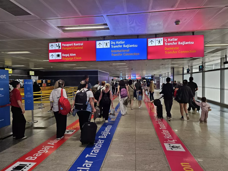 Transfer zwischen den Flügen, Flughafen Istanbul SAW