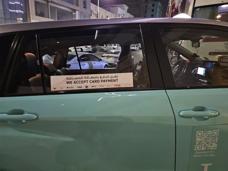 Möglichkeit, im Taxi mit Karte zu bezahlen
