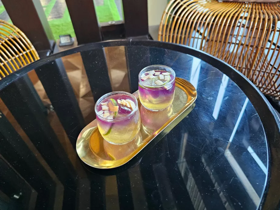 Begrüßungsgetränk beim Einchecken